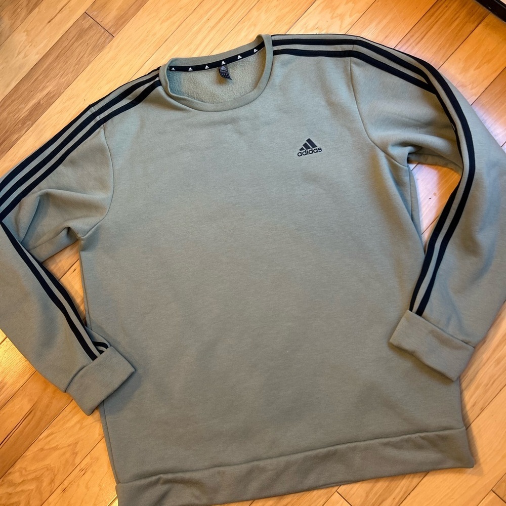 Adidas Men's Crewneck Long Sleeve Sweatshirt - Picture 2 of 7
